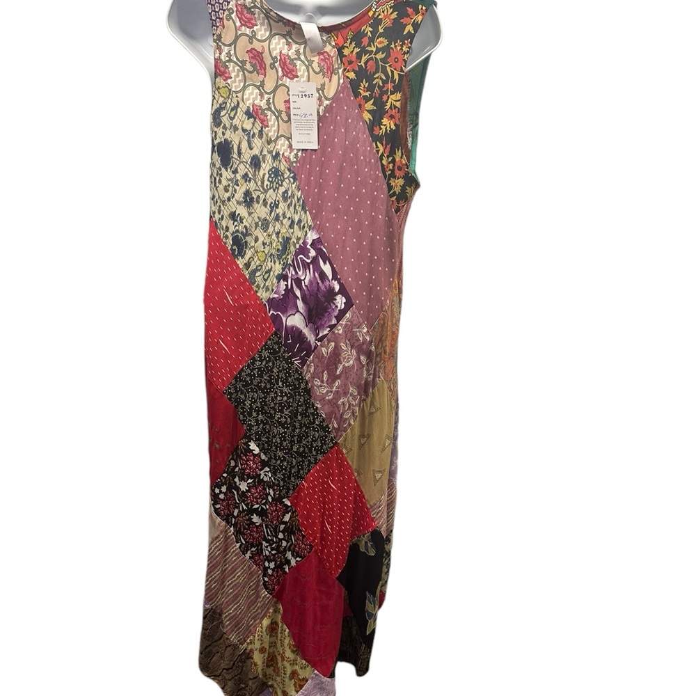 Patchwork Lounging Dress. Onesize. 12957.  CL/GR06 - Picture 3 of 4